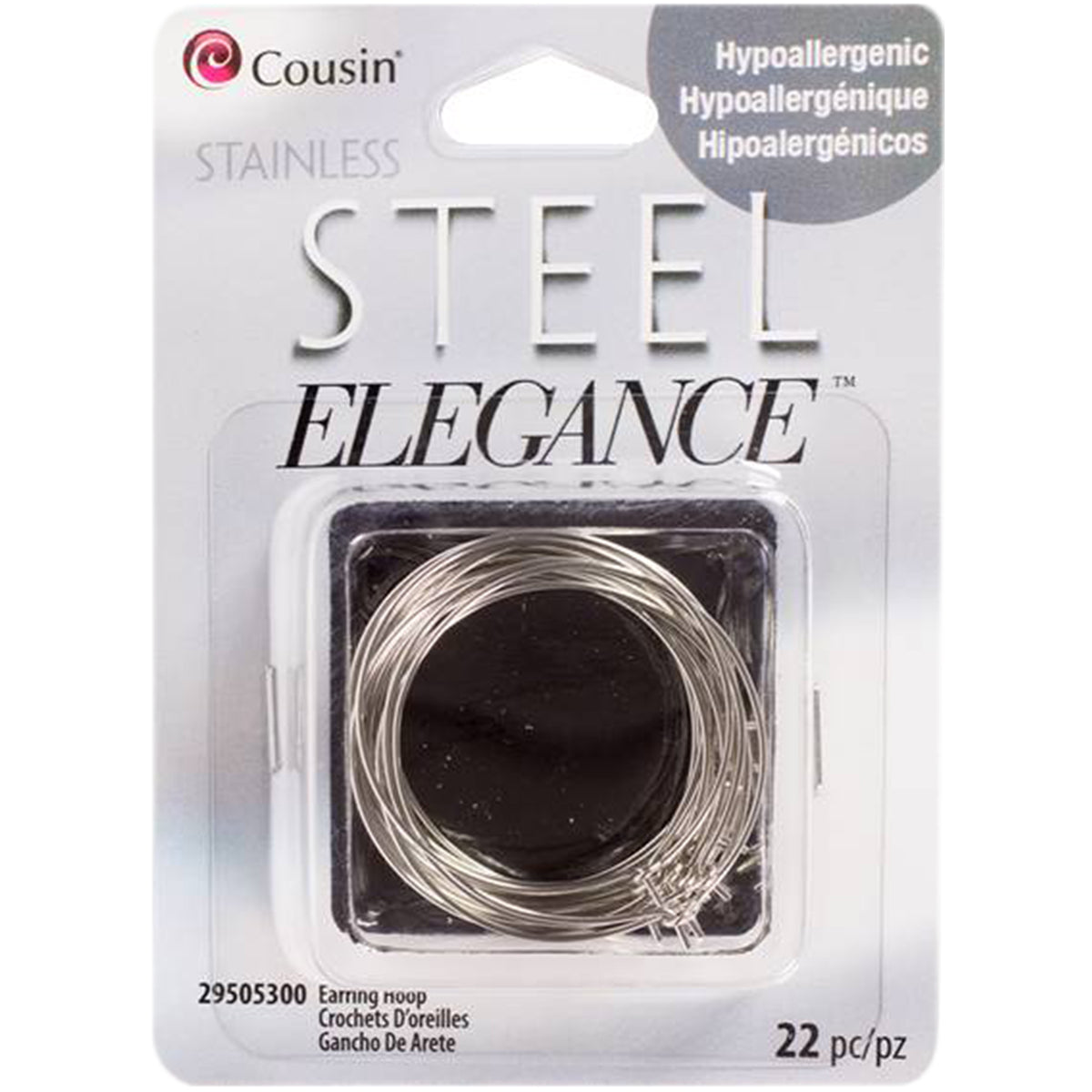 Stainless Steel Elegance Beads & Findings Earring Hoops 22/Pkg