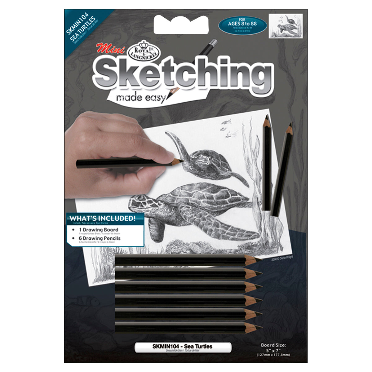 Sketching Made Easy Kit 5'x7" Sea Turtles