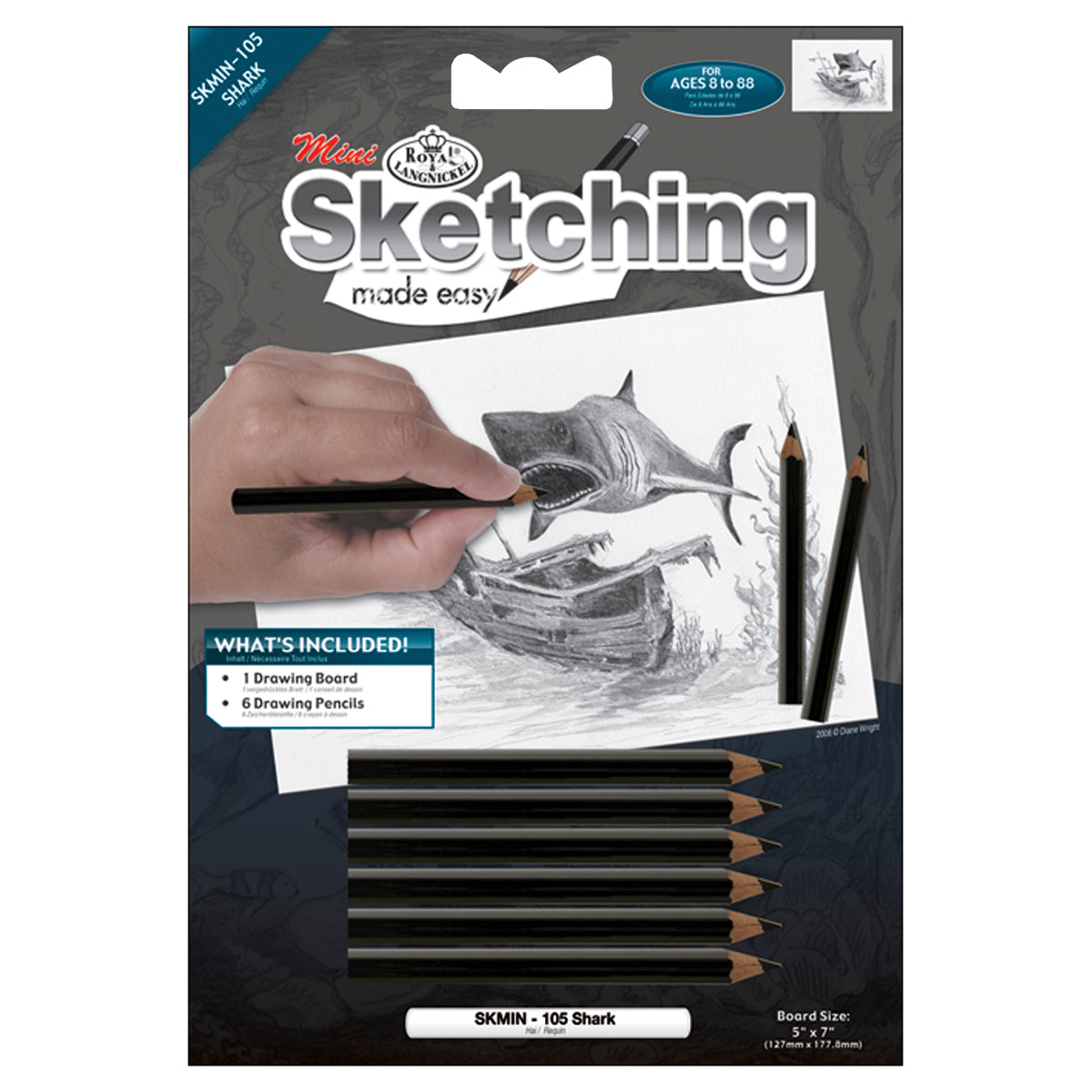 Sketching Made Easy Kit 5'x7" Shark
