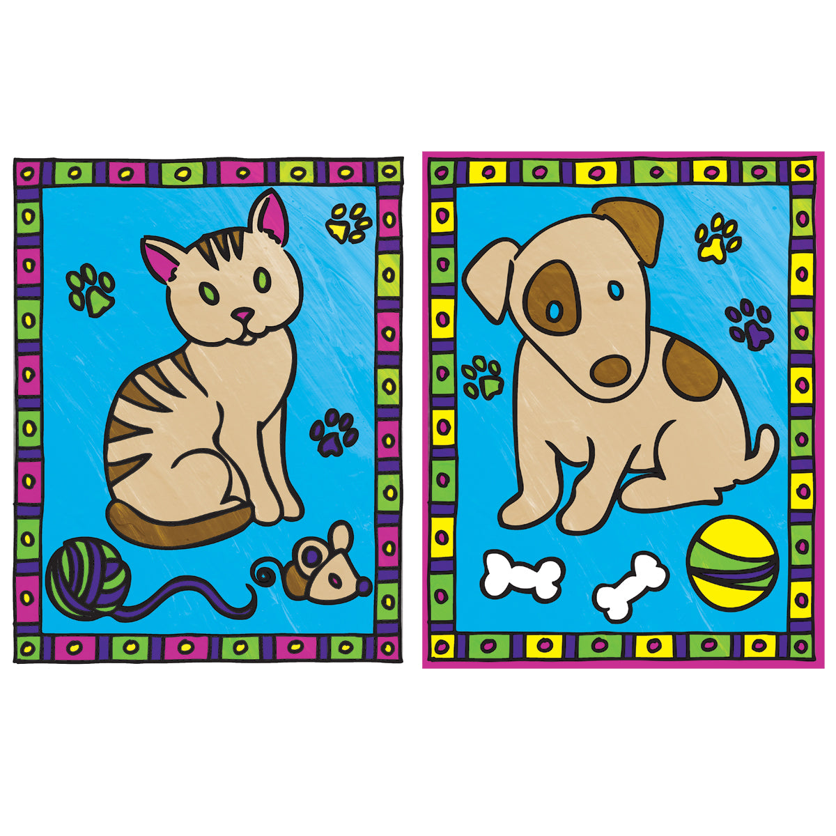 My First Paint By Number Kit 8.75"X11.375" 2/Pkg Kitten & Puppy
