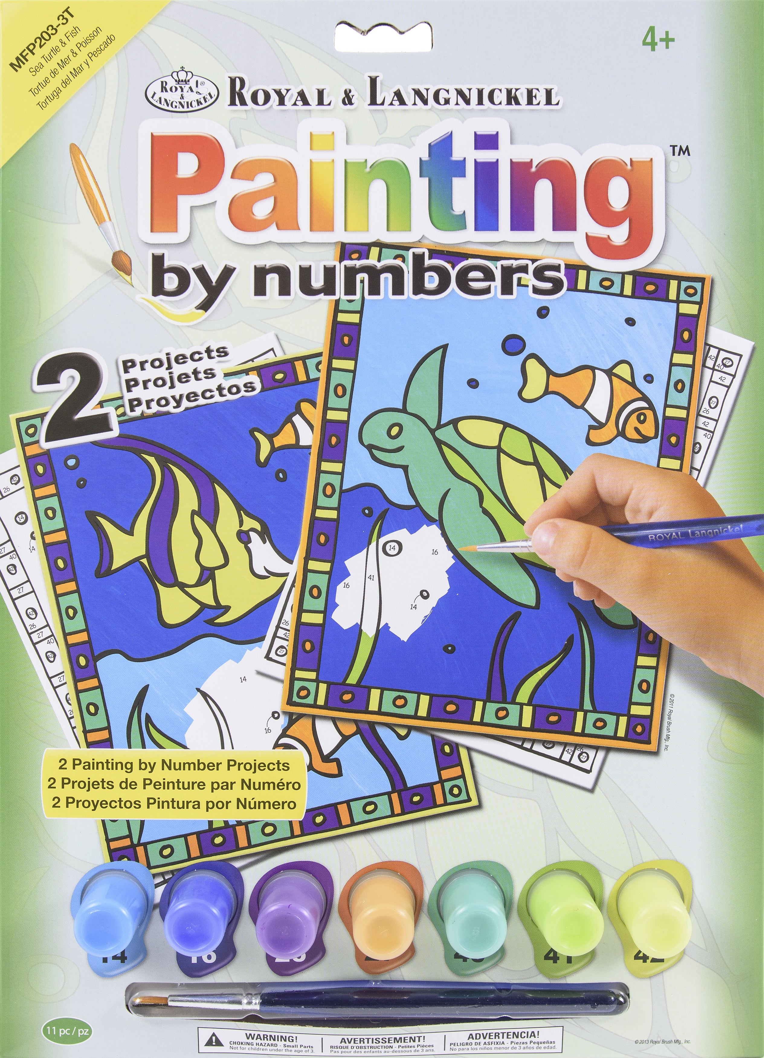 My First Paint By Number Kit 8.75"X11.375" 2/Pkg Sea Turtle & Fish