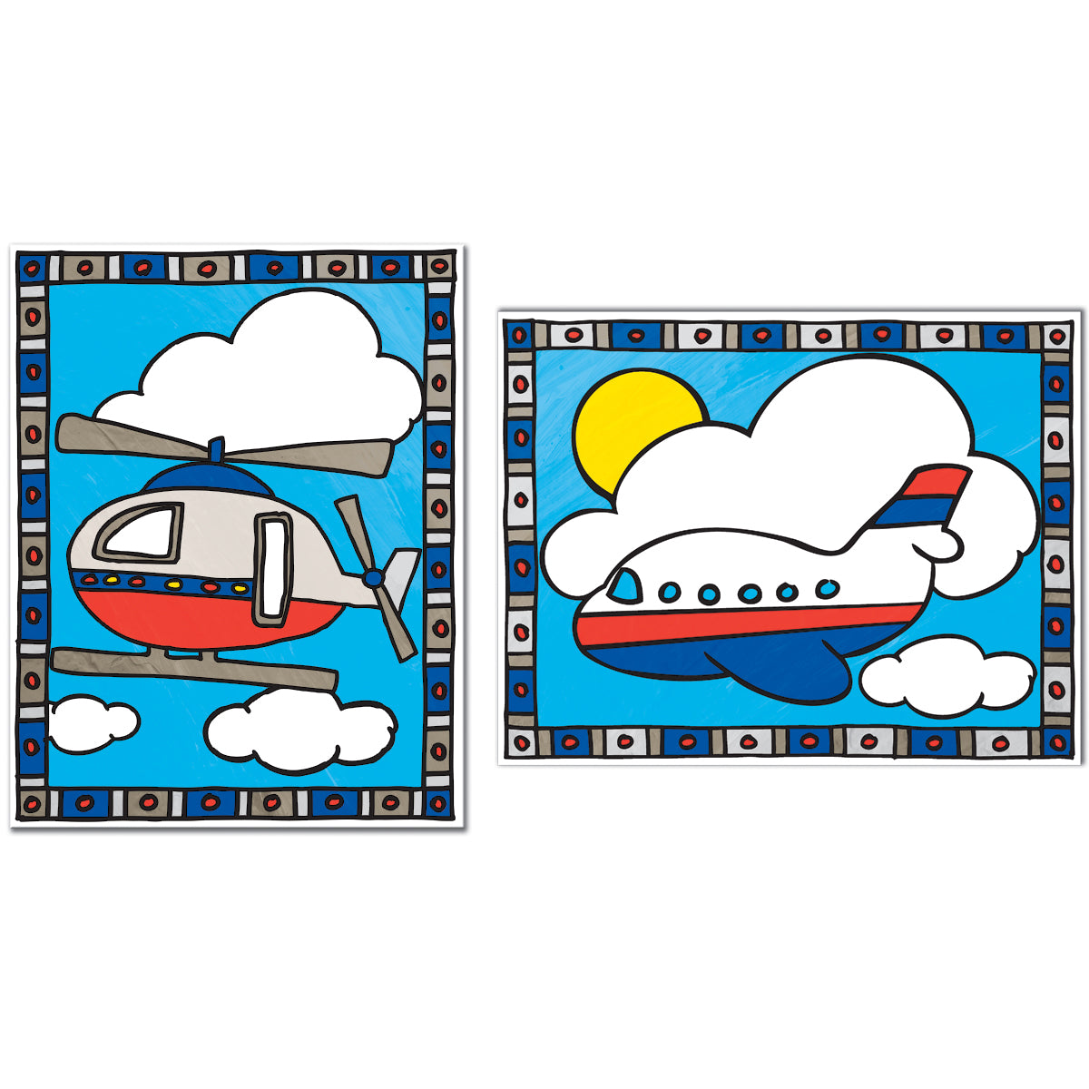 My First Paint By Number Kit 8.75"X11.375" 2/Pkg Airplane & Helicopter