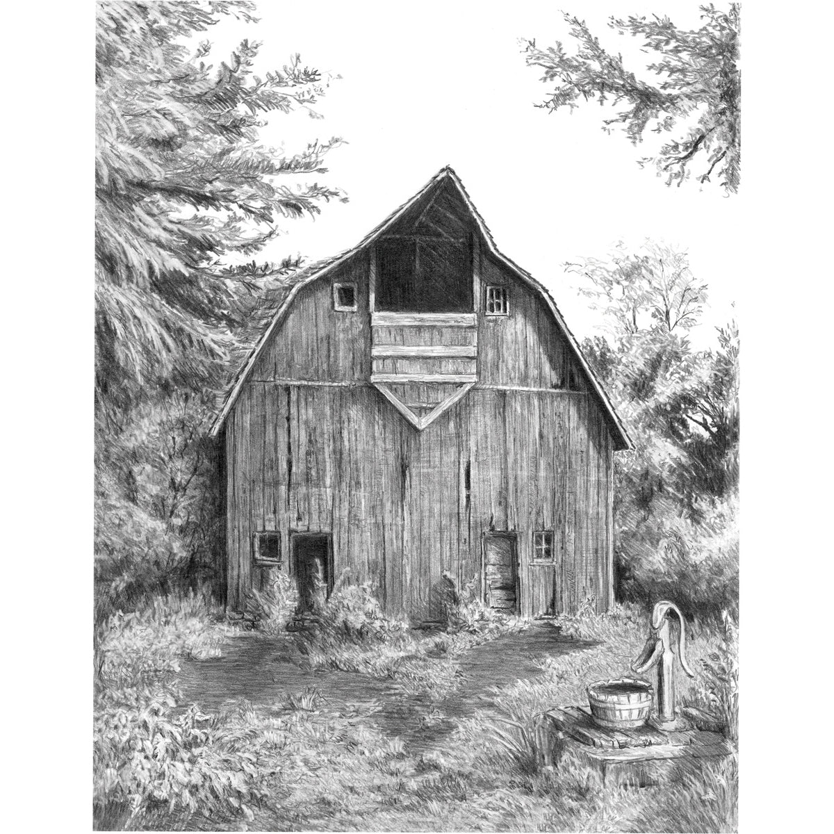 Sketching Made Easy Kit 9"X12" Old Country Barn