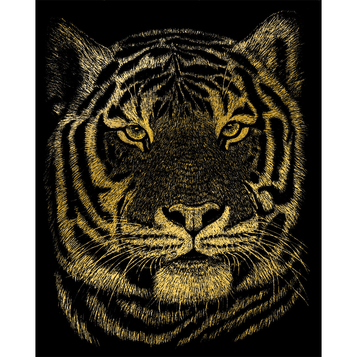 Gold Foil Engraving Art Kit 8"X10" Bengal Tiger
