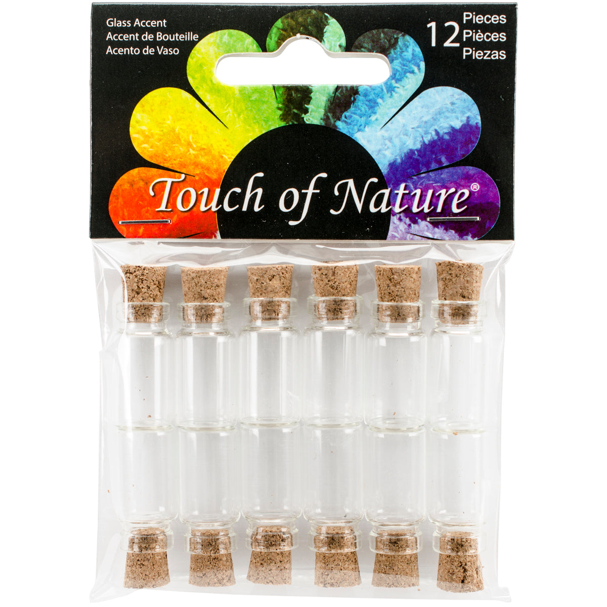 Mini Glass Vials W/Corks 12/Pkg  