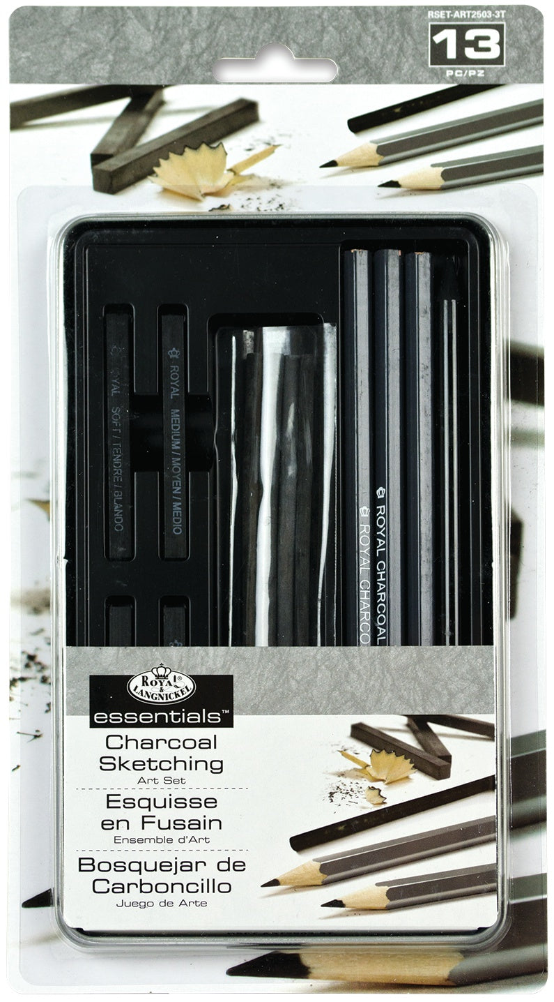 Advanced Charcoal Art Set W/Tin 