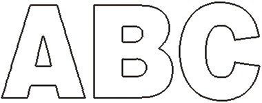 Permanent Adhesive Vinyl Letters & Numbers .5" 852/Pkg White
