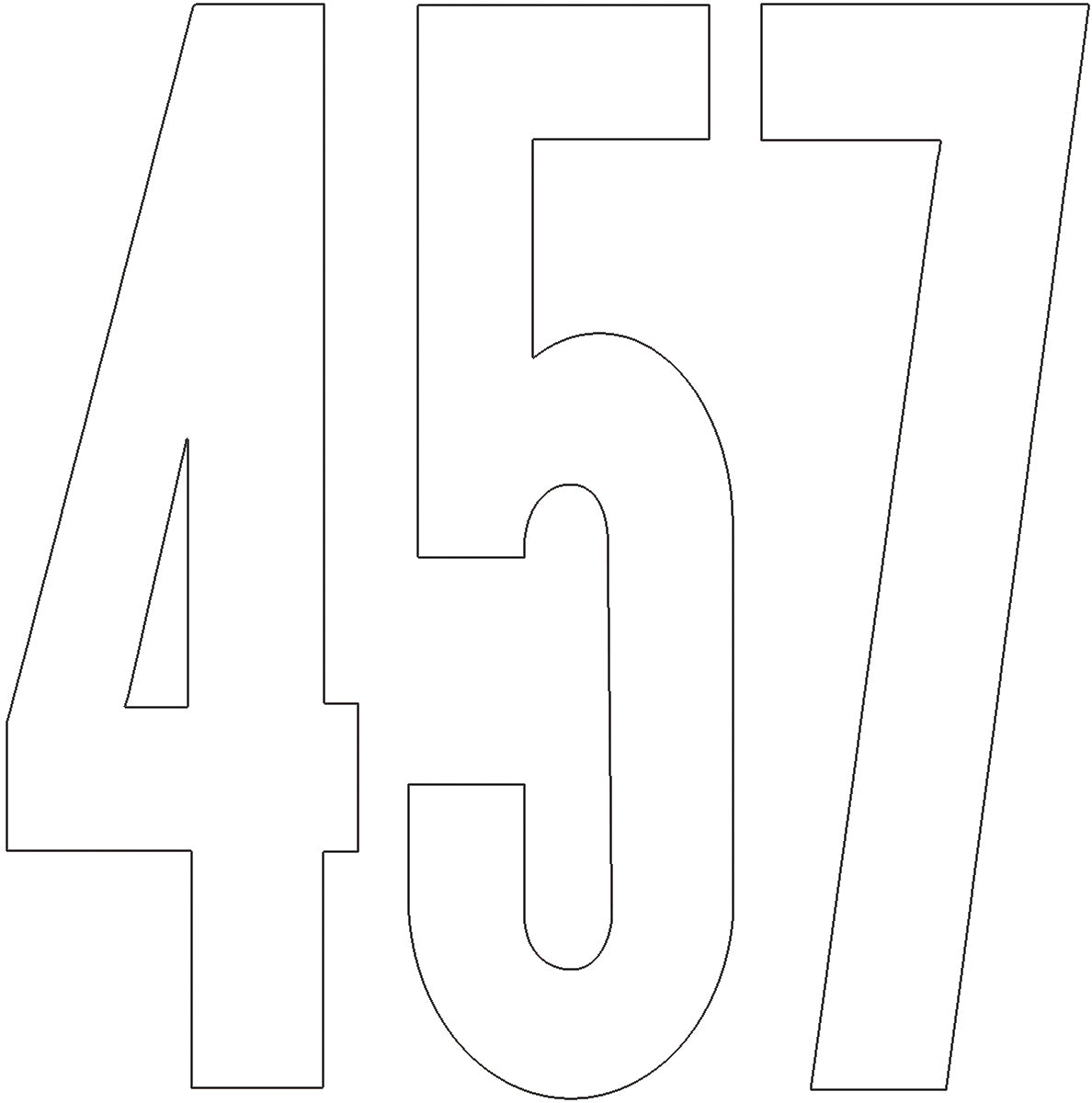 Permanent Adhesive Vinyl Numbers 4" 49/Pkg White