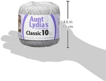 Aunt Lydia's Classic Crochet Thread Size 10 Silver