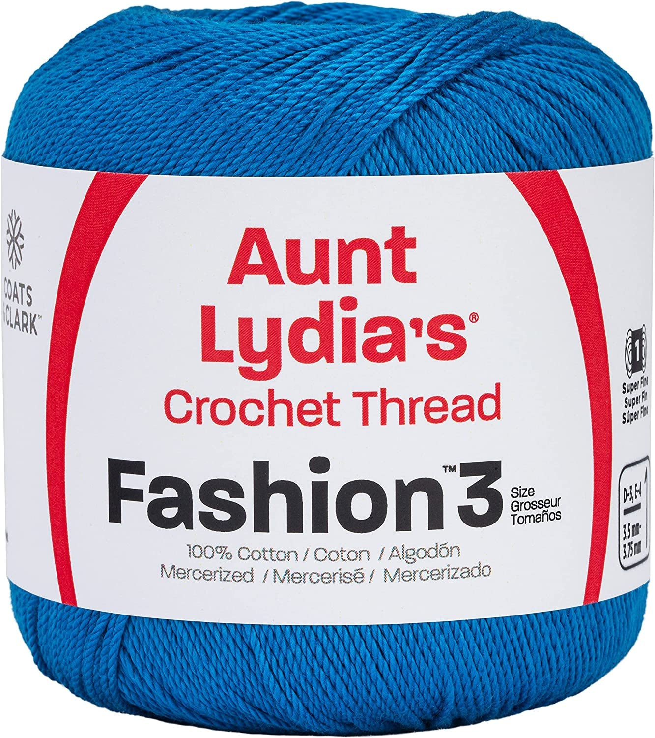 Aunt Lydia's Fashion Crochet Thread Size 3 Blue Hawaii