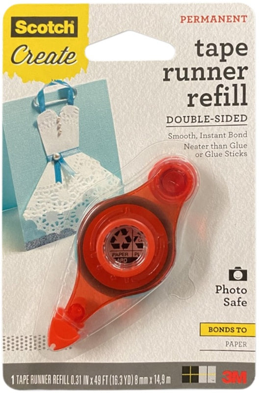 Scotch Adhesive Dot Roller Refill .31"X49', For Use In 55
