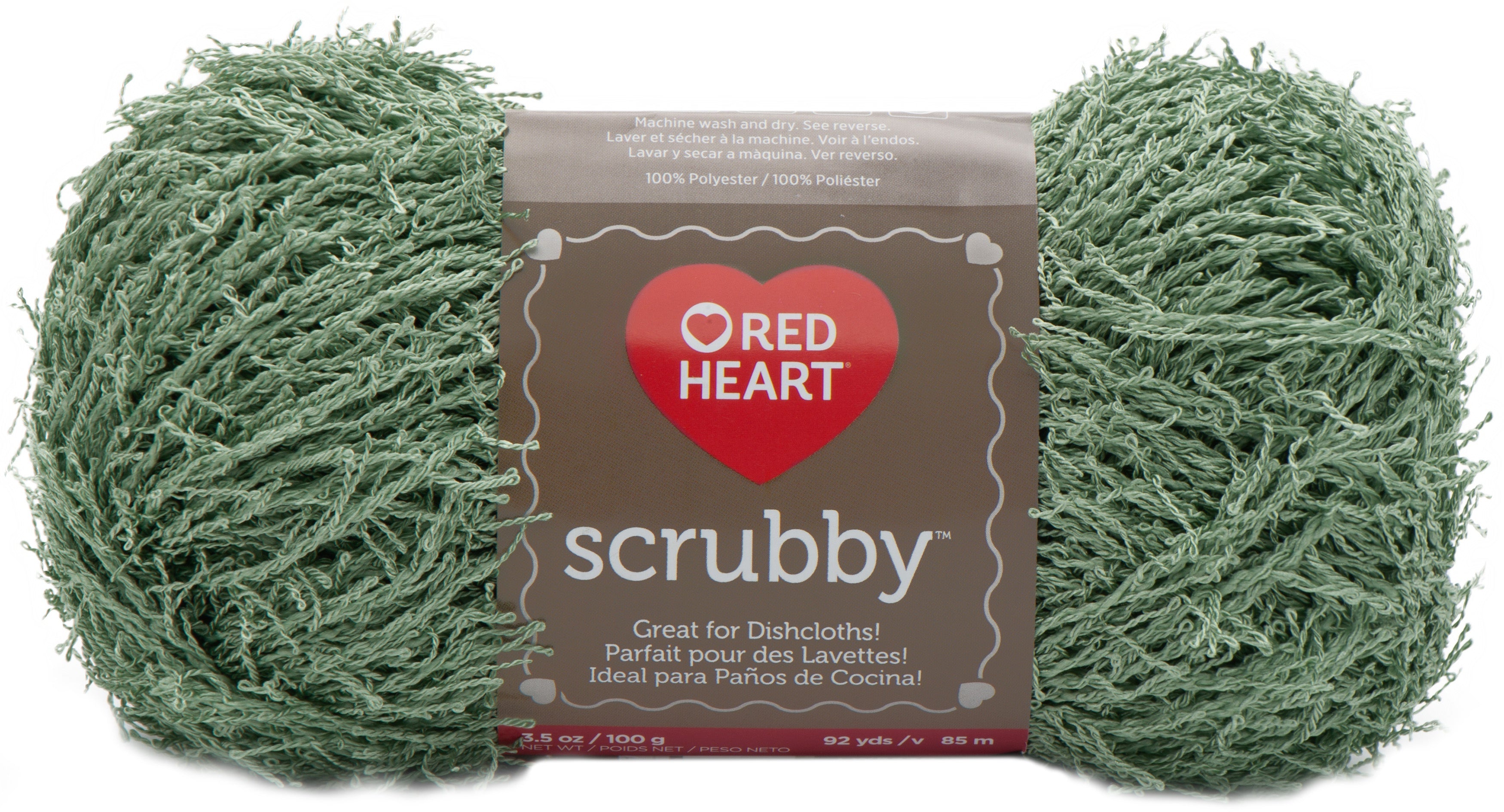Red Heart Scrubby Yarn Green Tea
