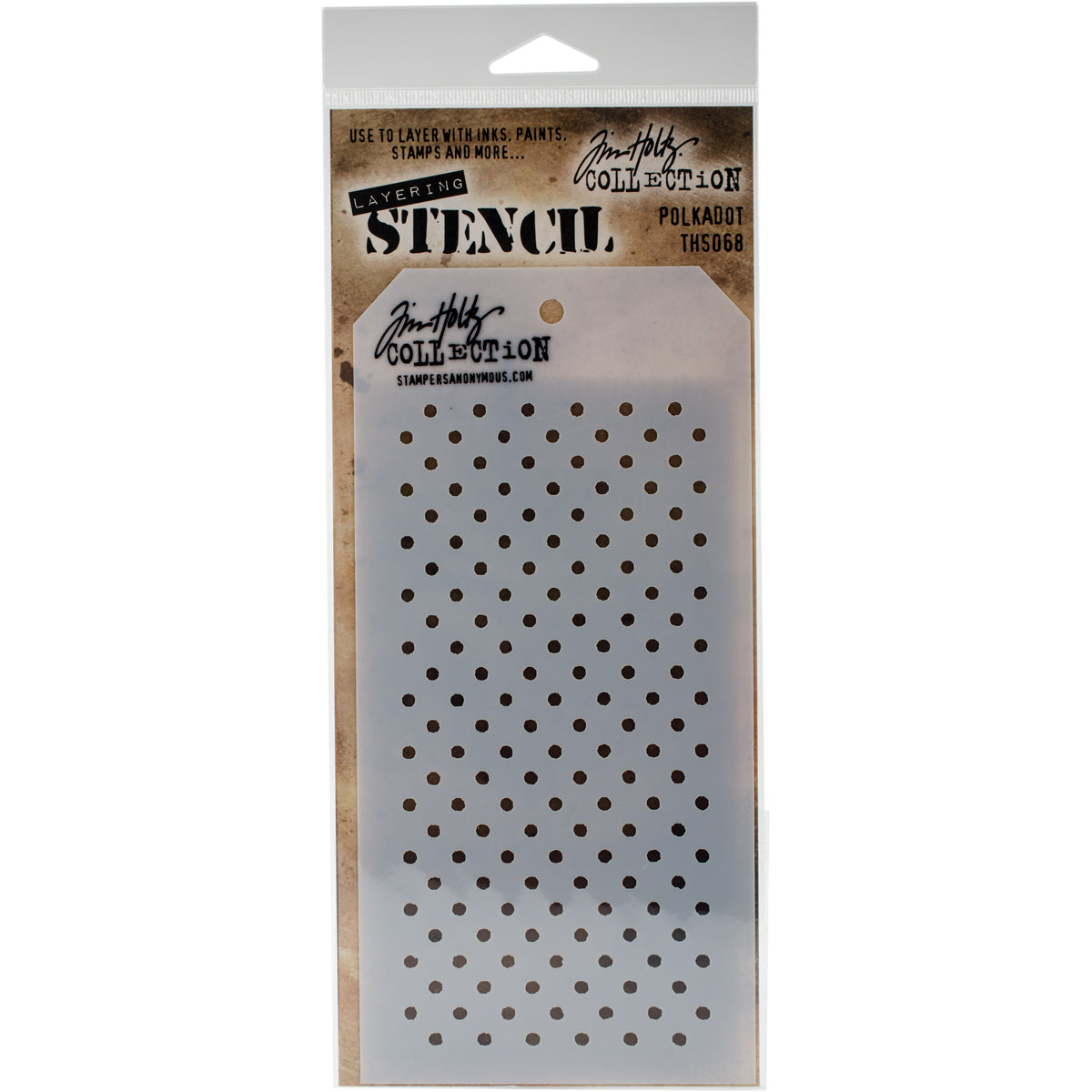 Tim Holtz Layered Stencil 4.125"X8.5" Polkadots
