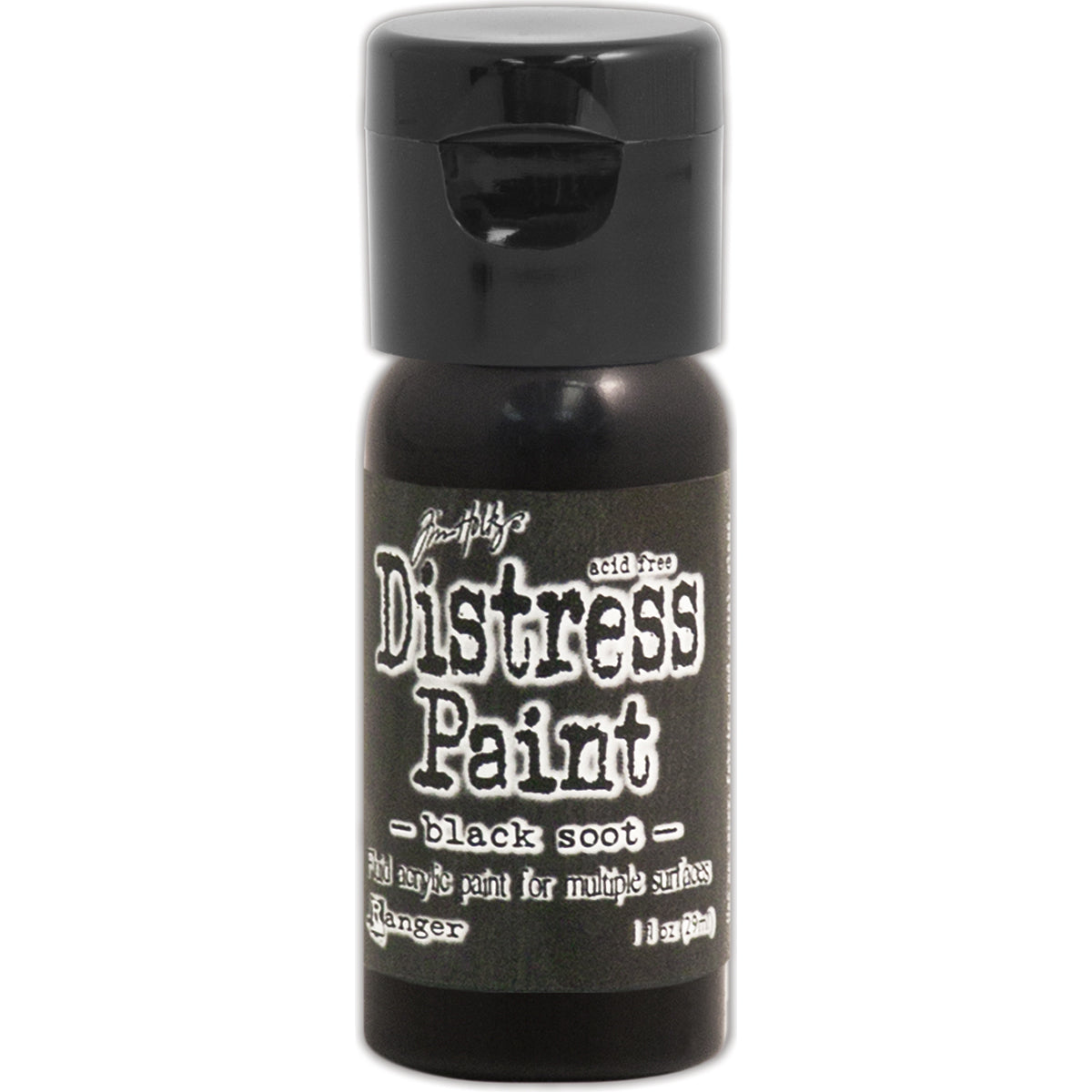 Distress Paint Flip Top 1oz Black Soot