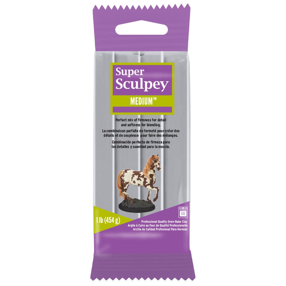 Super Sculpey Medium Blend Clay 1lb Gray