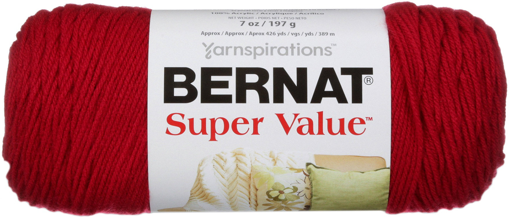 Super Value Solid Yarn Cherry Red