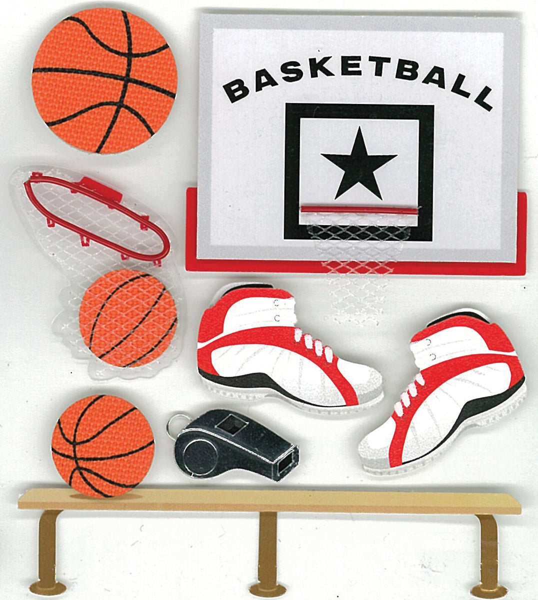Jolee's Boutique Dimensional Stickers Basketball