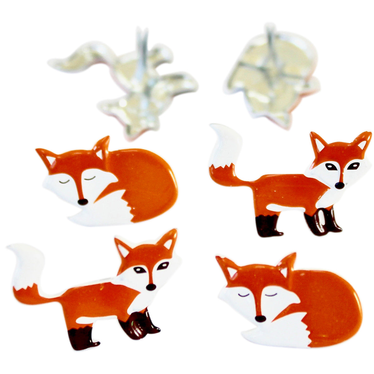 Eyelet Outlet Shape Brads 12/Pkg Fox