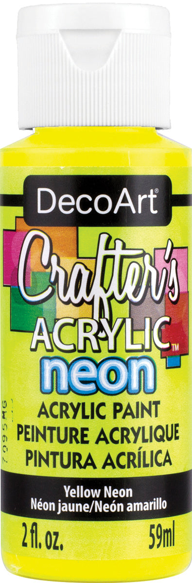 Crafter's Acrylic All-Purpose Paint 2oz Yellow Neon