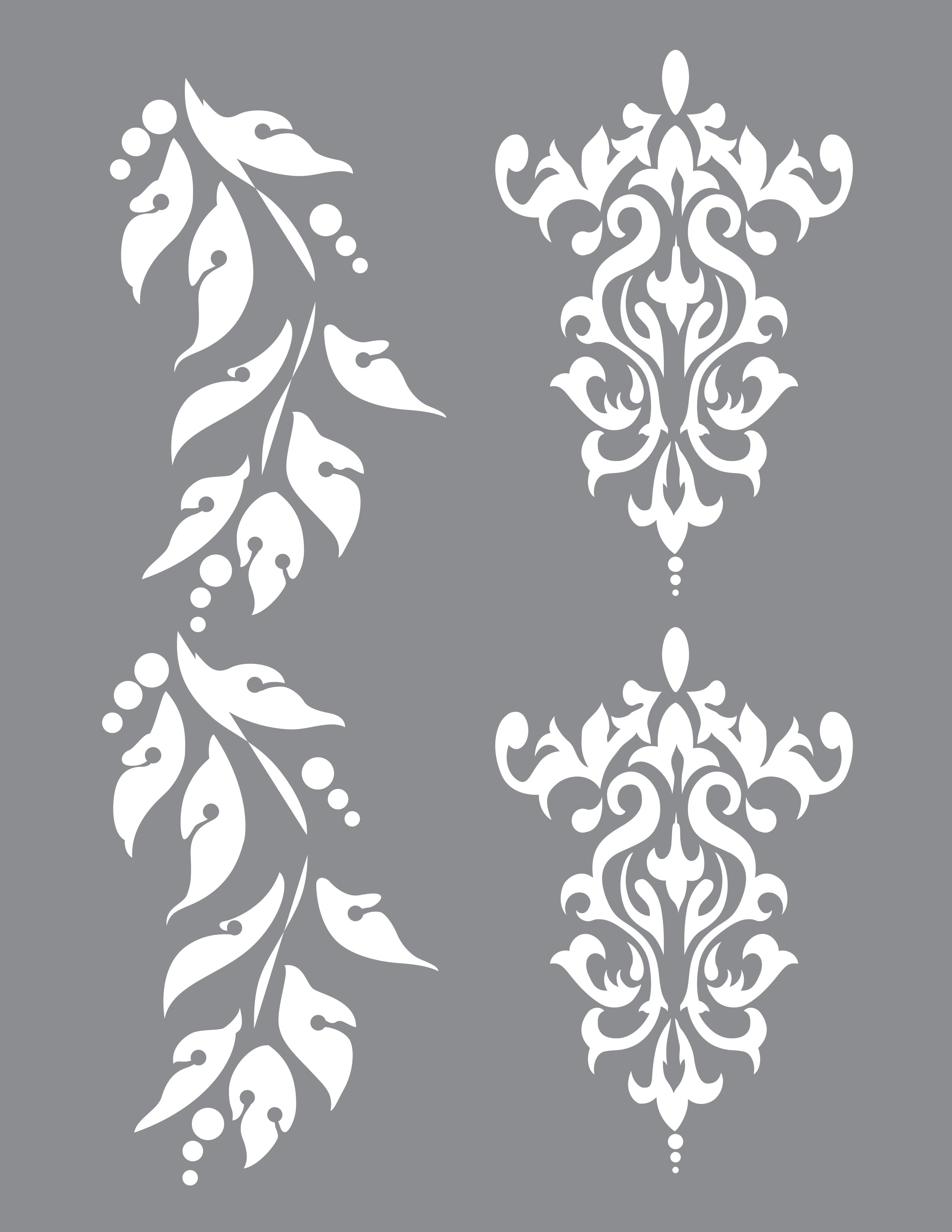 Americana Alphabet Stencils 8.5"X11" Brocade & Berries