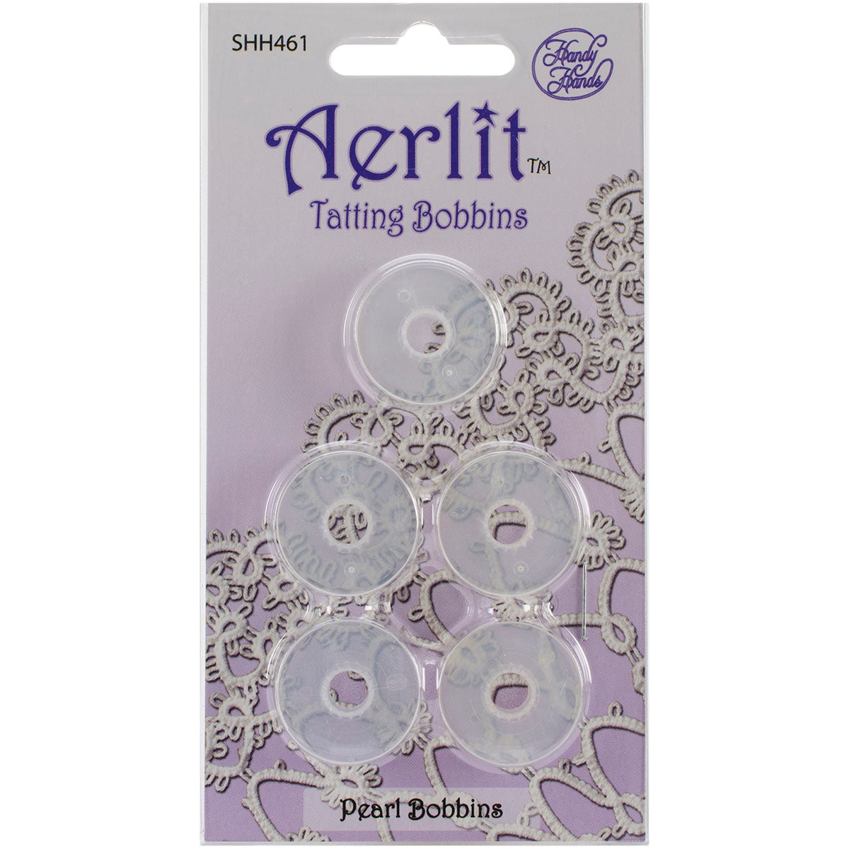Aerlit Tatting Shuttle Refill Bobbins 5/Pkg Pearl