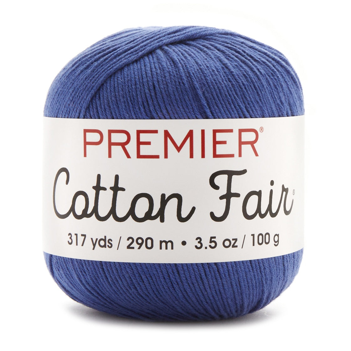 Cotton Fair Solid Yarn Blue Iris