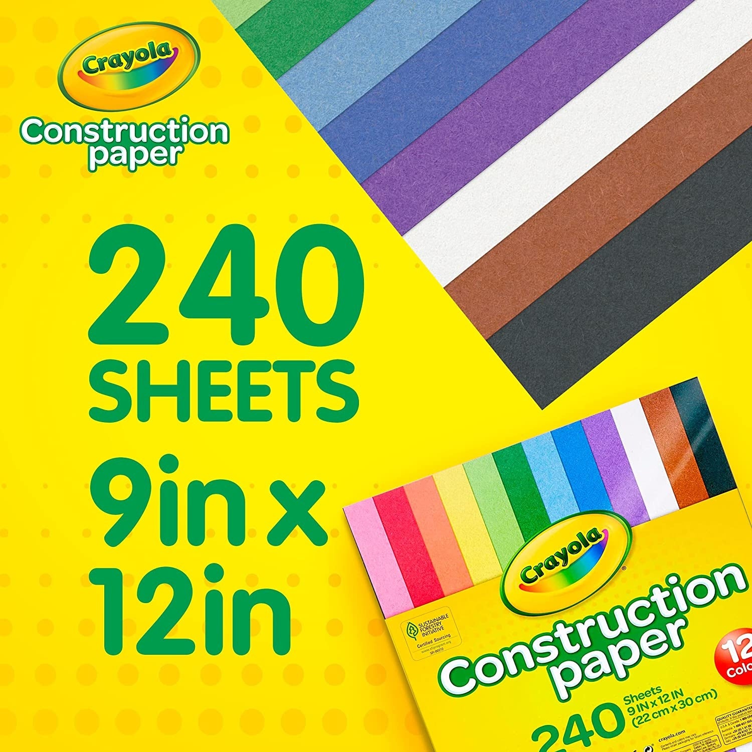 Crayola Construction Paper Pad 9"X12" 240 Sheets
