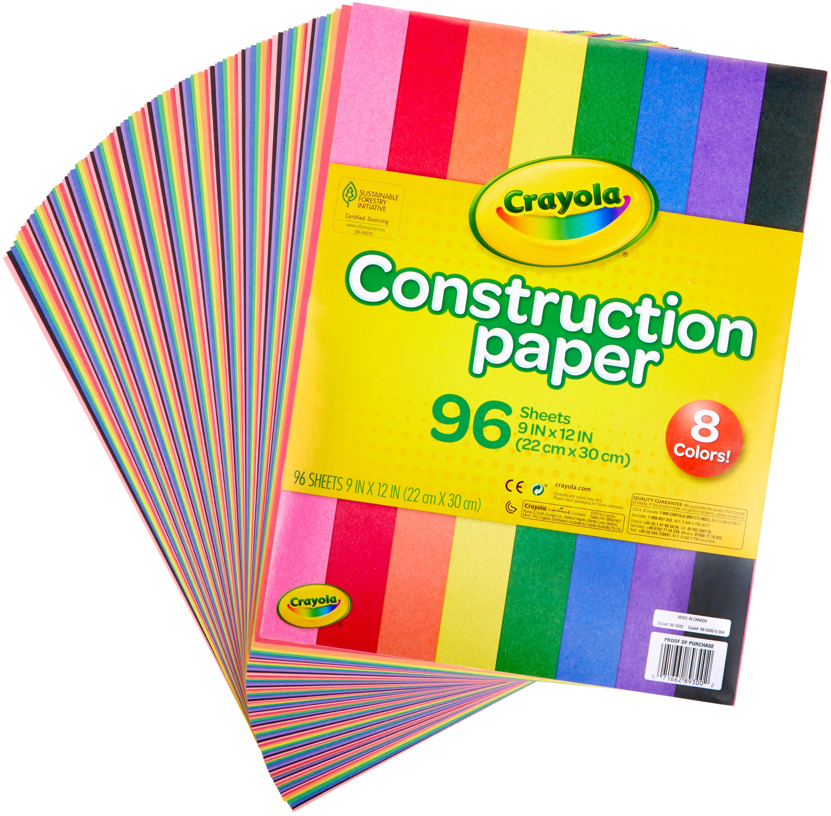 Crayola Construction Paper Pad 9"X12" 96 Sheets