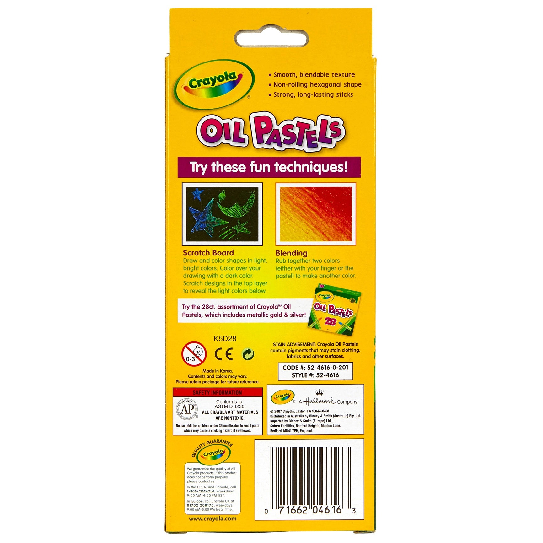 Crayola Oil Pastels 16/Pkg