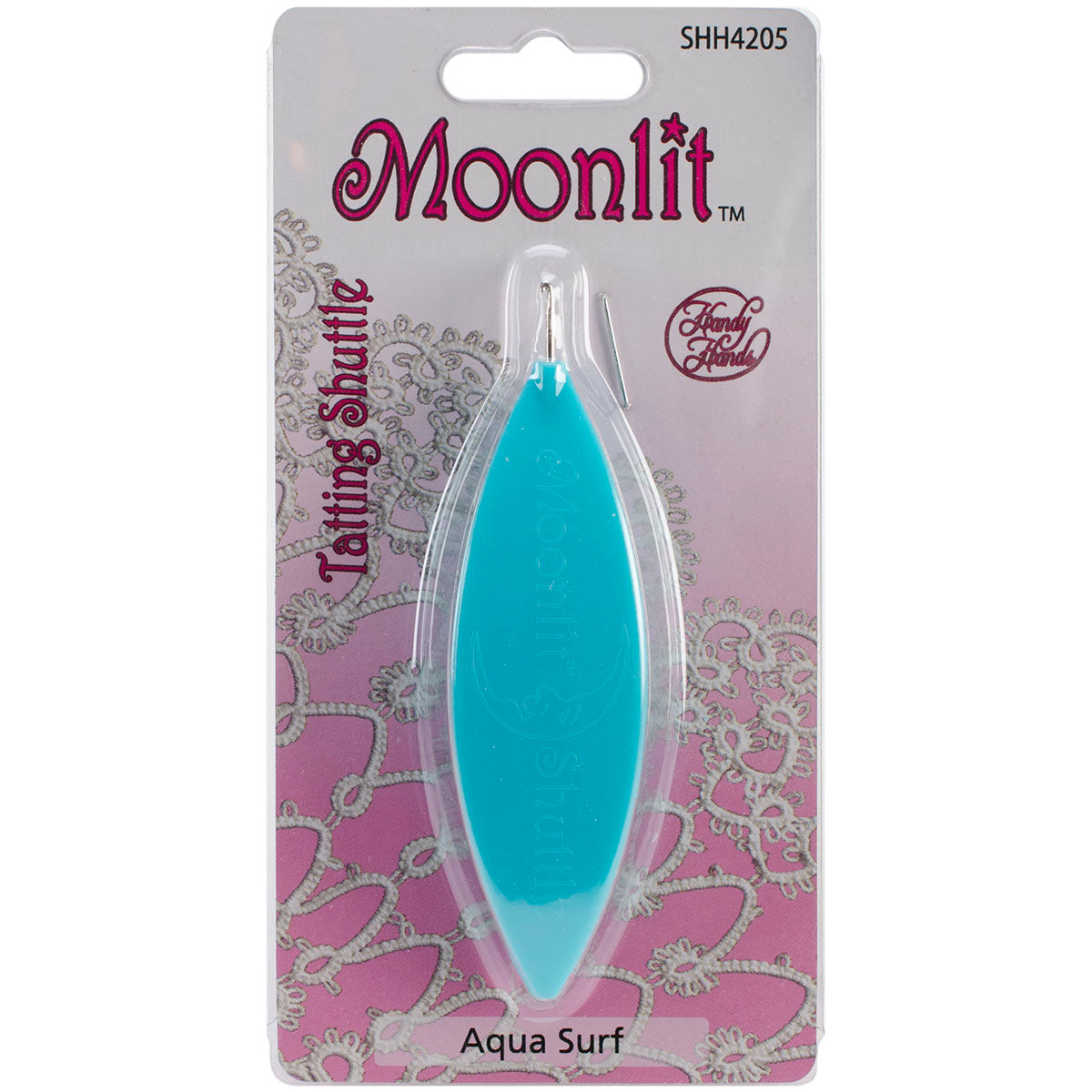Moonlit Tatting Shuttle W/Hook Aqua Surf