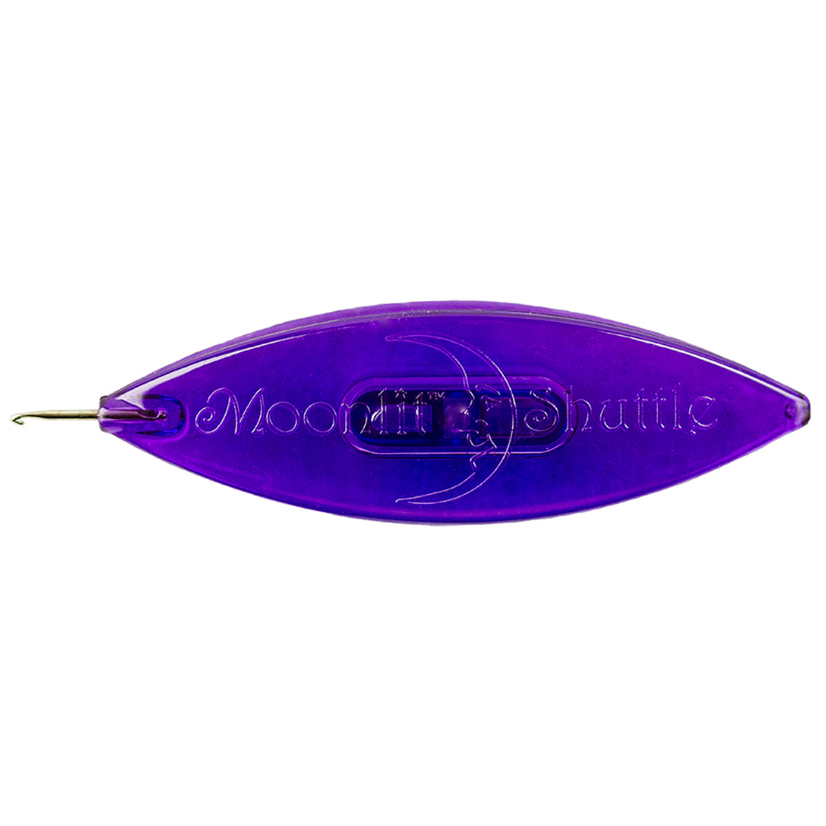 Moonlit Tatting Shuttle W/Hook Amethyst Gem