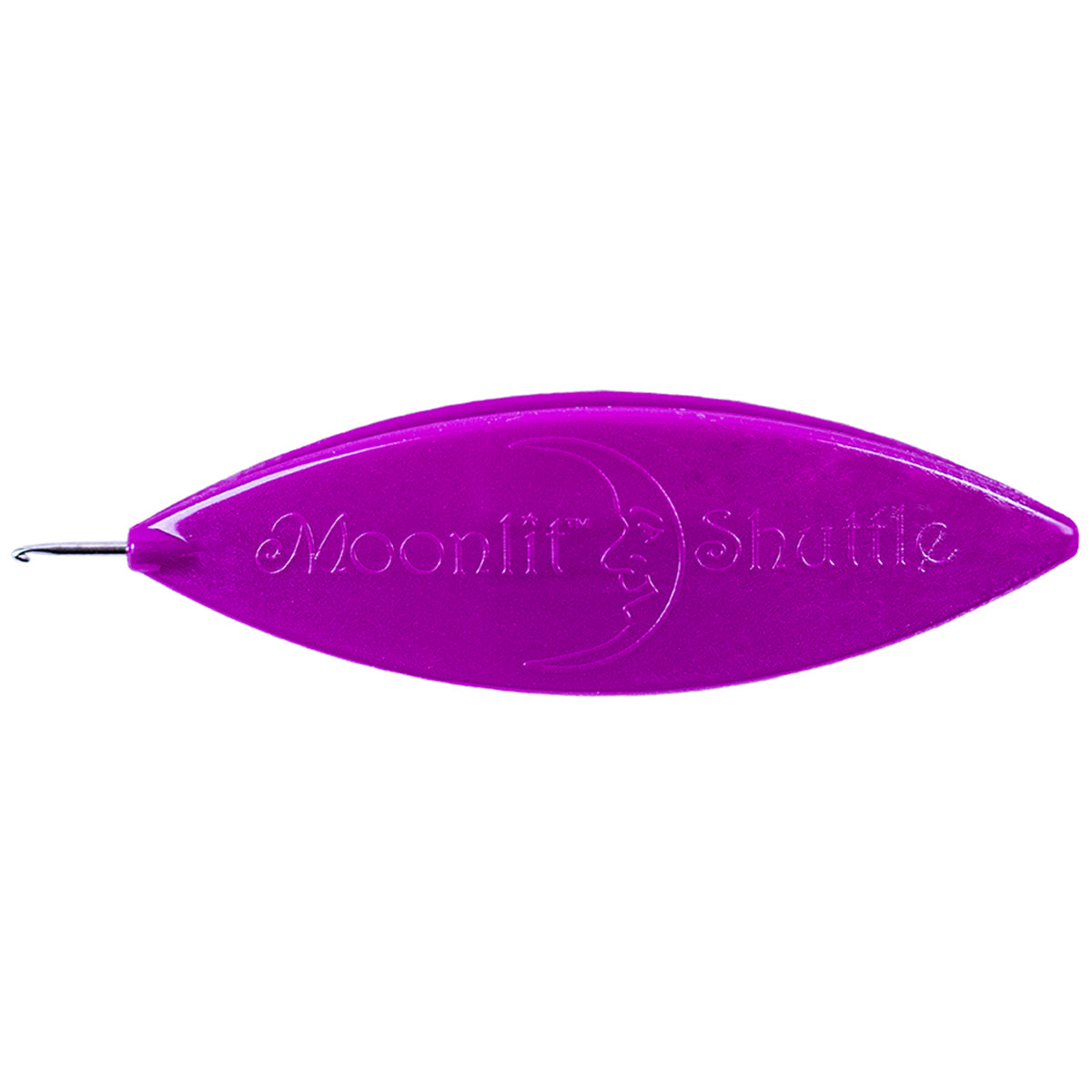 Moonlit Tatting Shuttle W/Hook Frosted Fuchsia