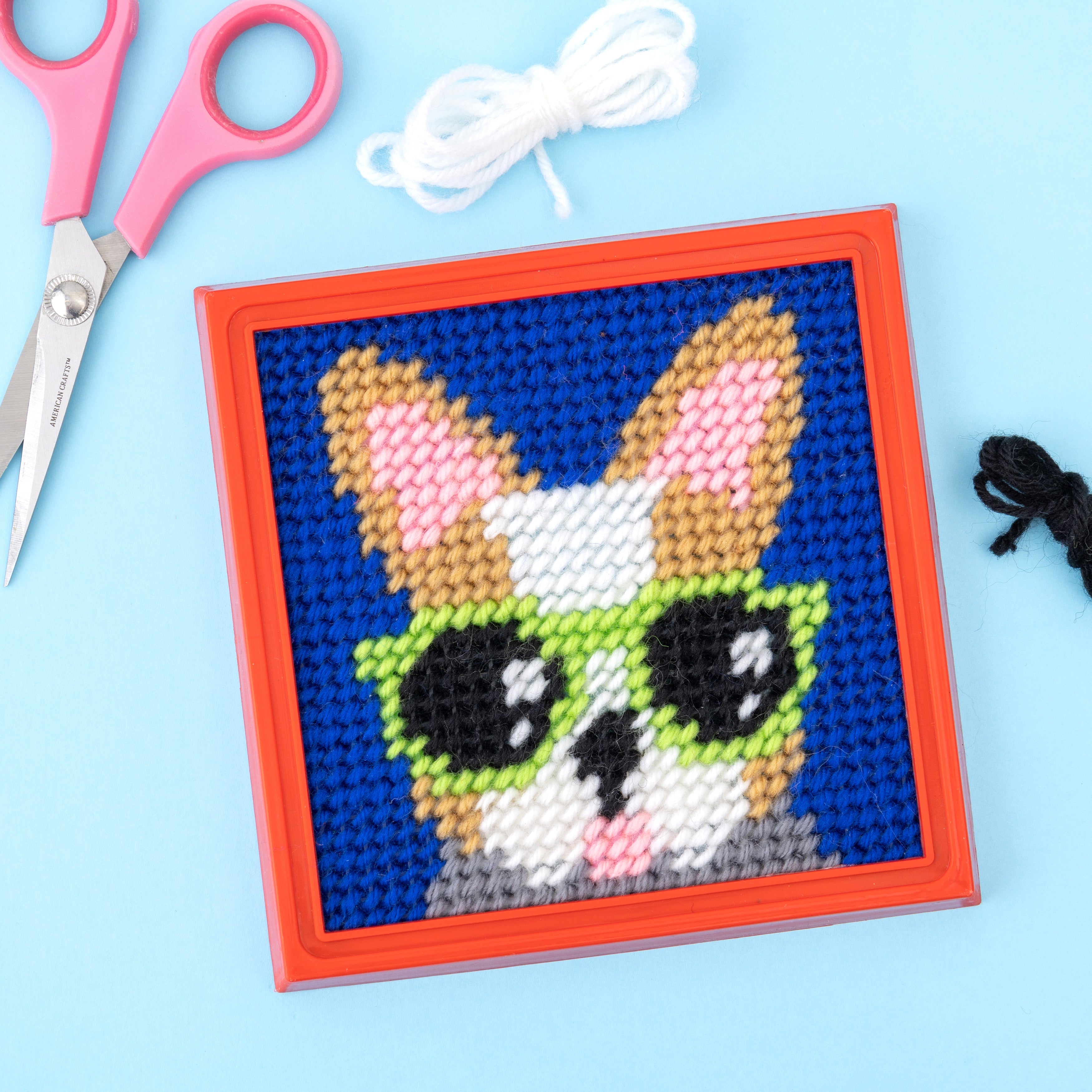 Sew Cute! Dog Needlepoint Kit 6"X6" Stitched In Yarn