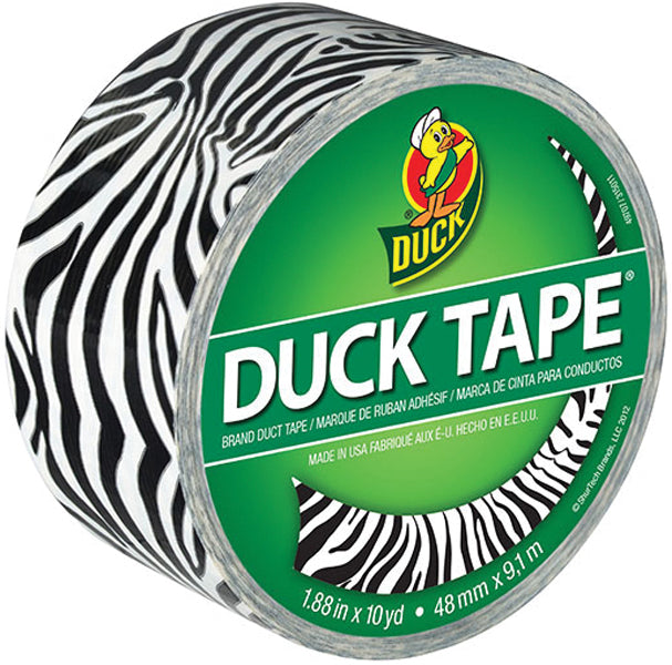 Patterned Duck Tape 1.88"X10yd Zebra