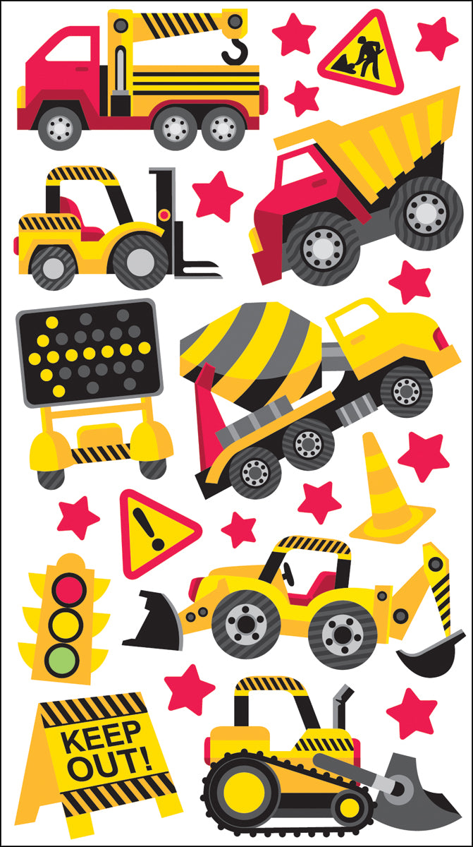 Sticko Stickers Construction Zone