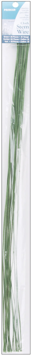 Cloth Covered Stem Wire 22 Gauge 18" 20/Pkg Green