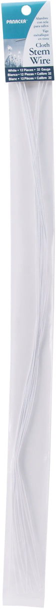 Cloth Covered Stem Wire 32 Gauge 18" 12/Pkg White