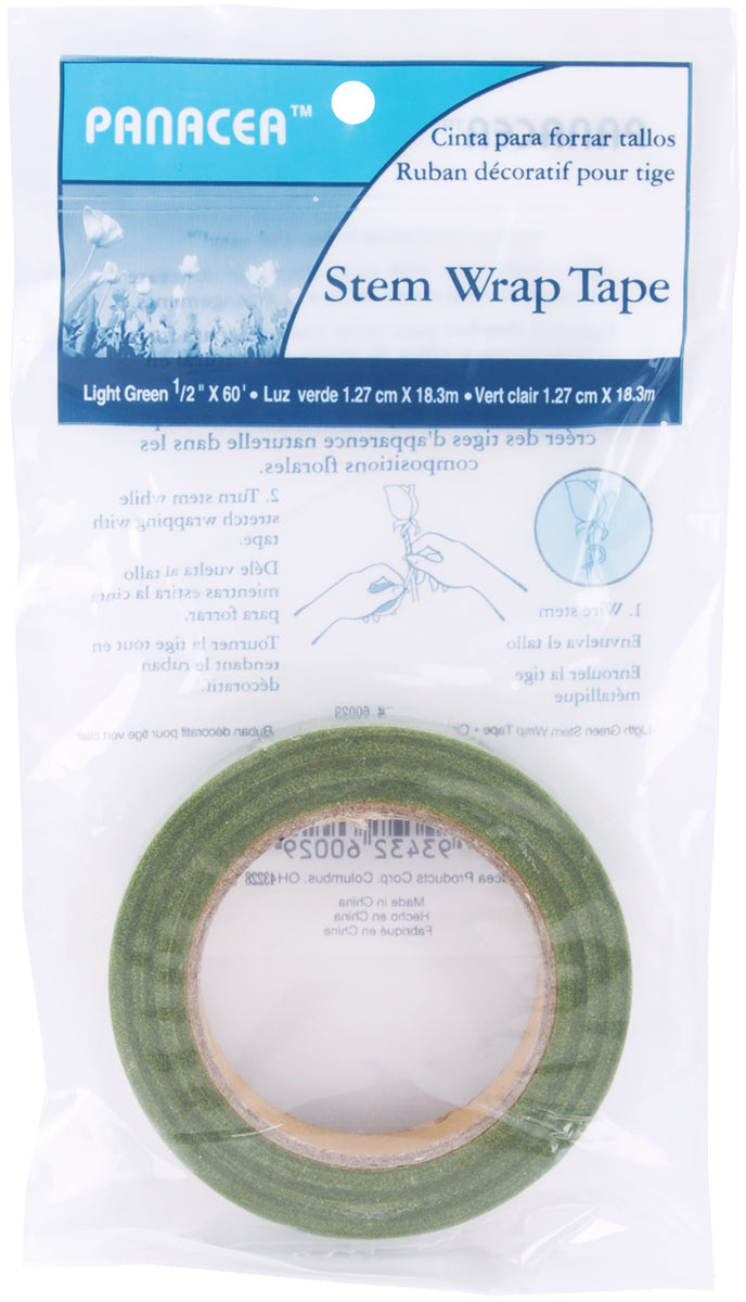 Stem Wrap Tape .5"X60' Light Green