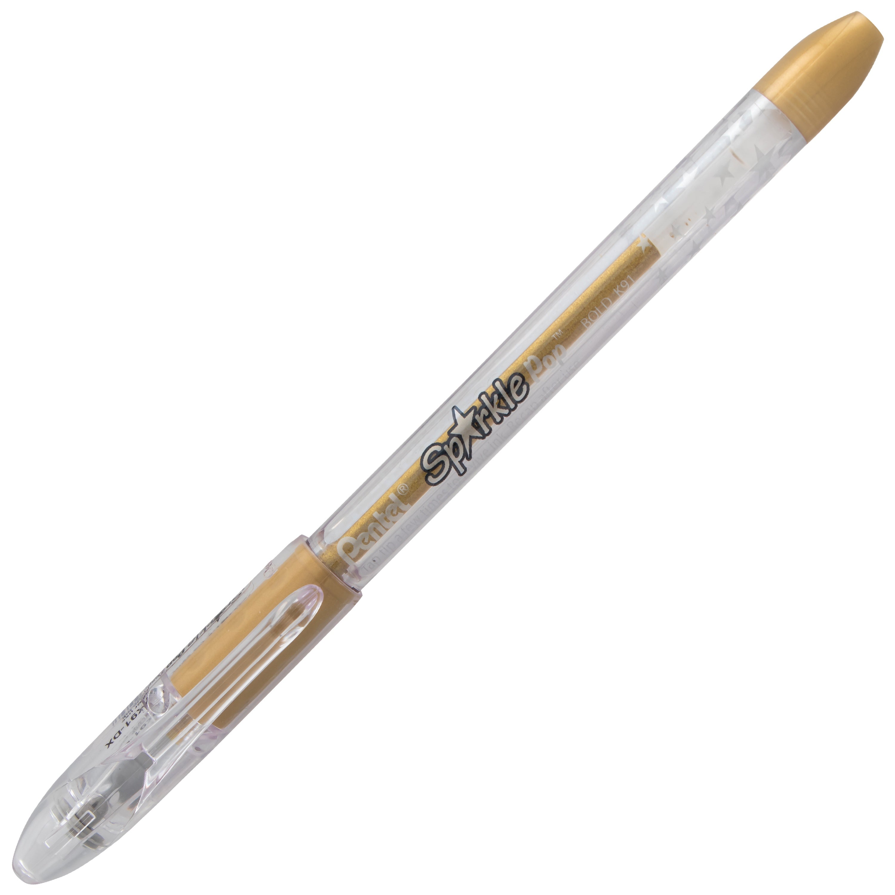 Pentel Sparkle Pop Metallic Gel Pens 1.0mm 2/Pkg Gold & Silver Ink