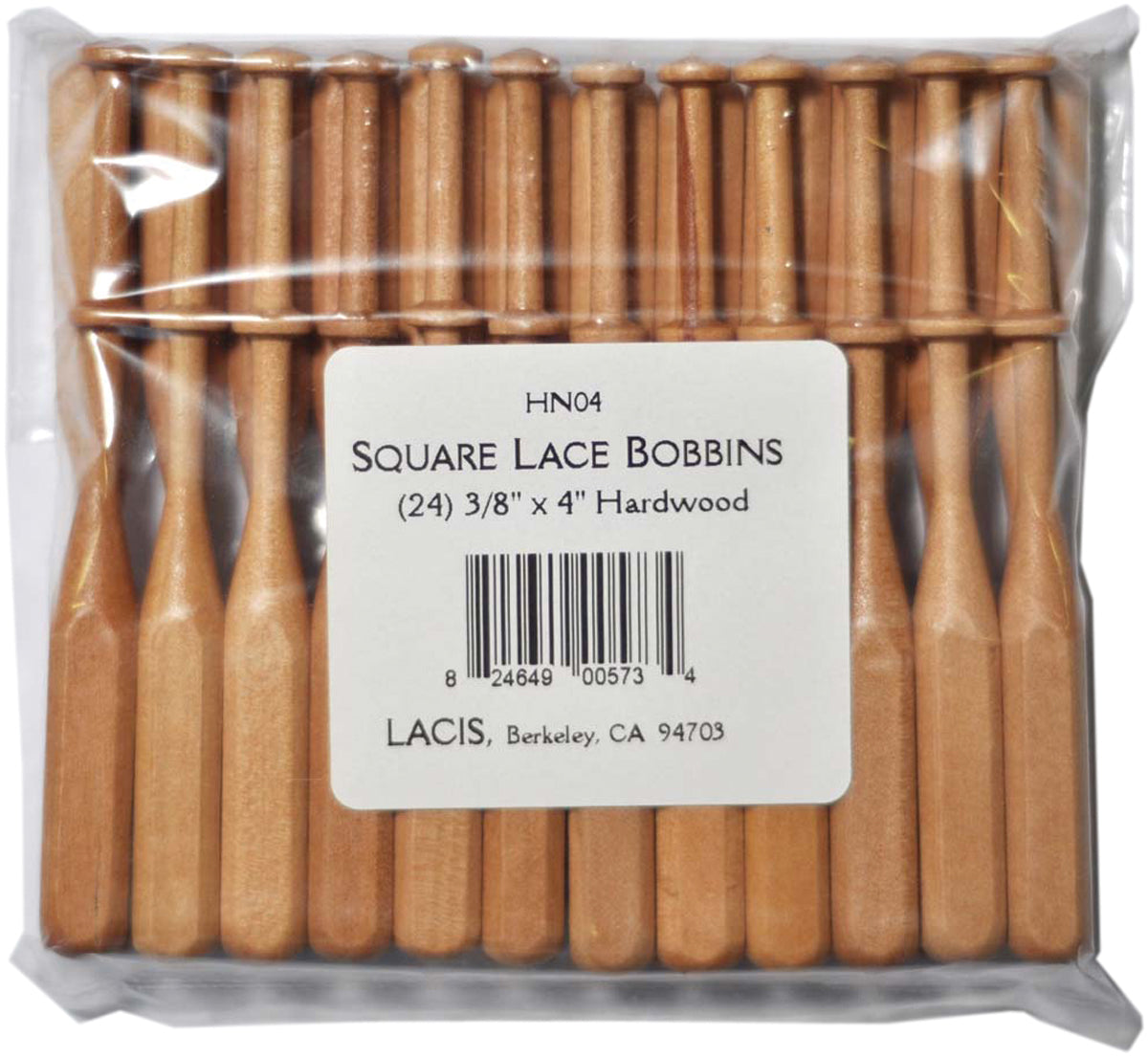 Square Lace Bobbins .375"X4" 24/Pkg  