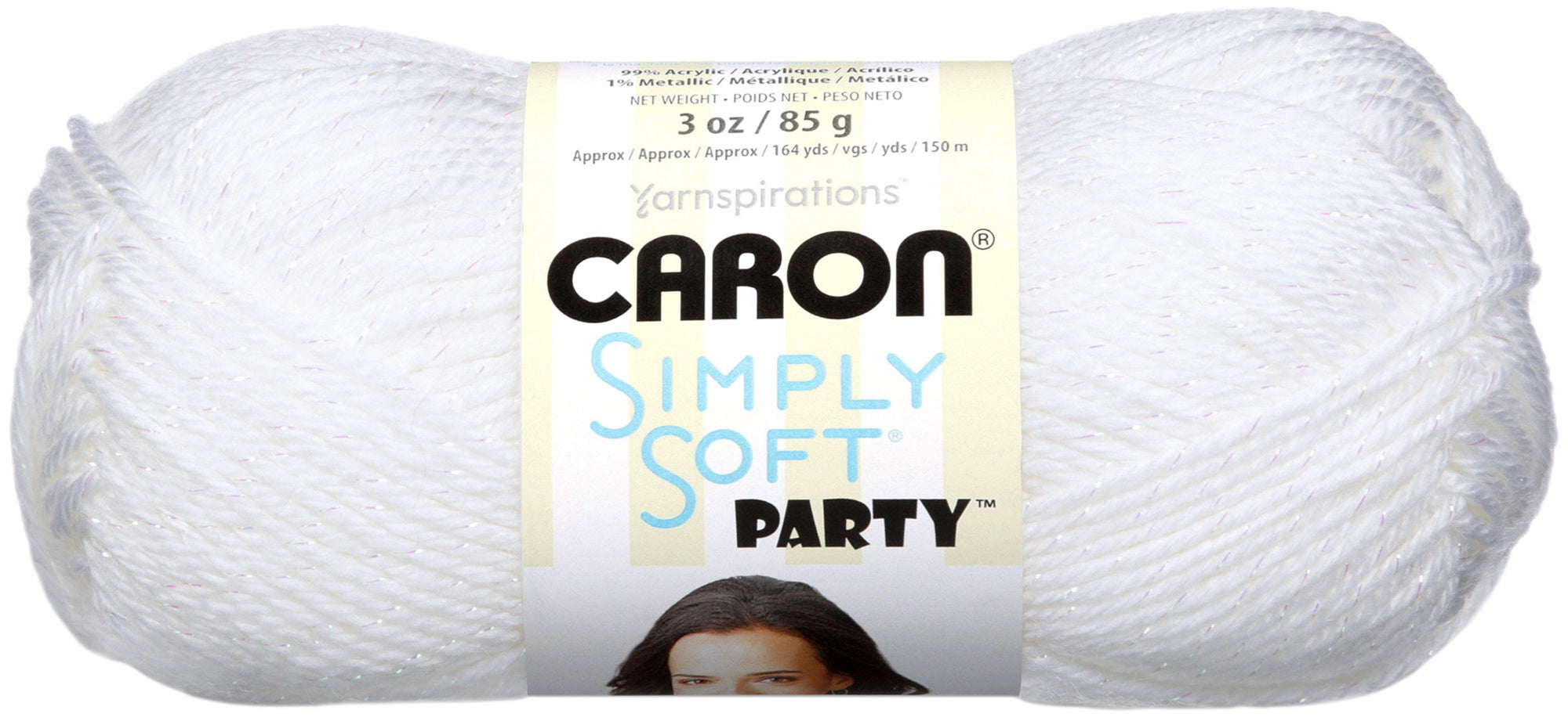 Simply Soft Party Yarn Snow Sparkle