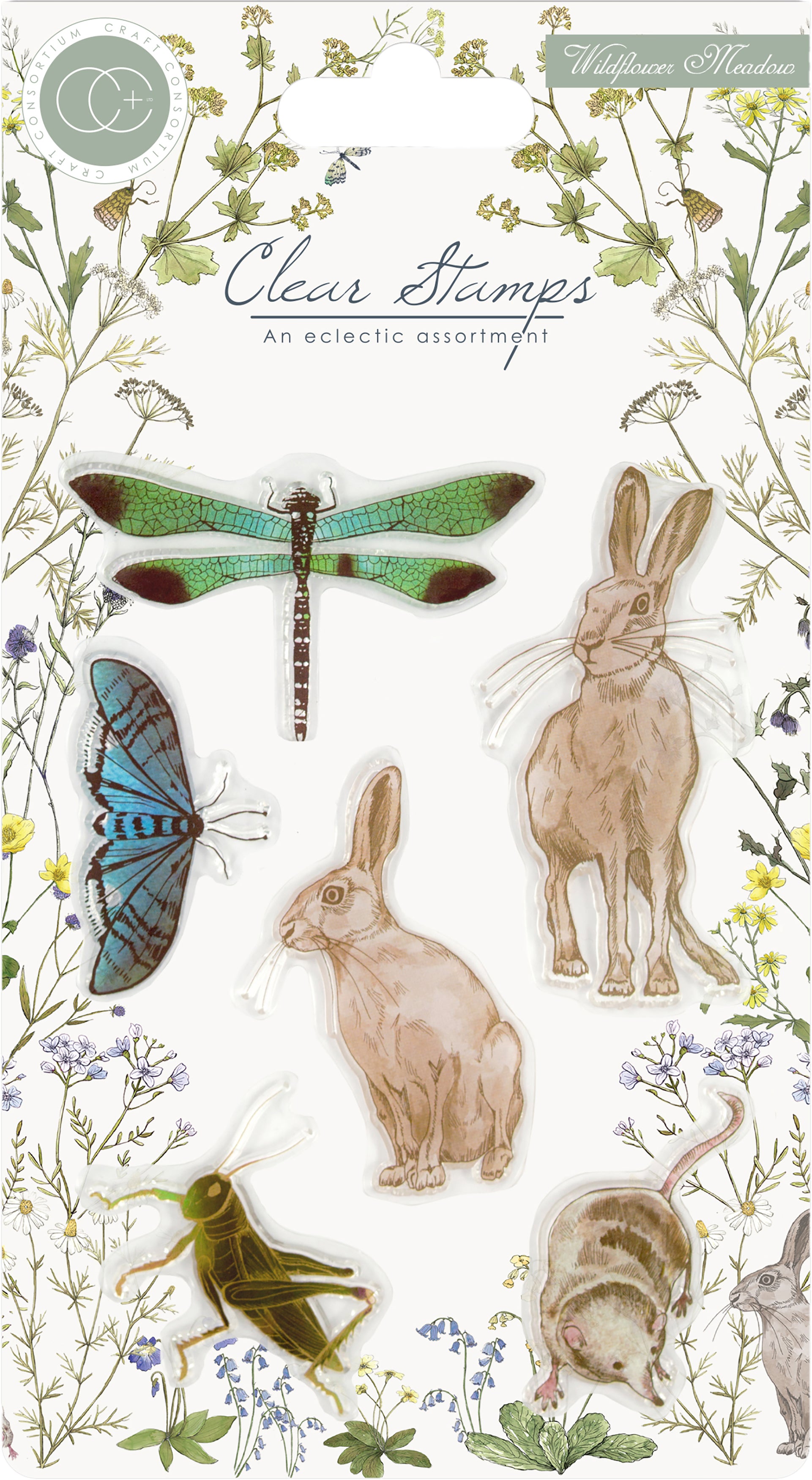 Craft Consortium A5 Clear Stamps Wildflower Meadow