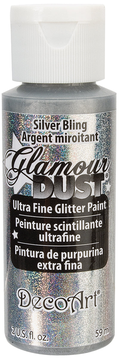 Glamour Dust Glitter Paint 2oz Silver Bling