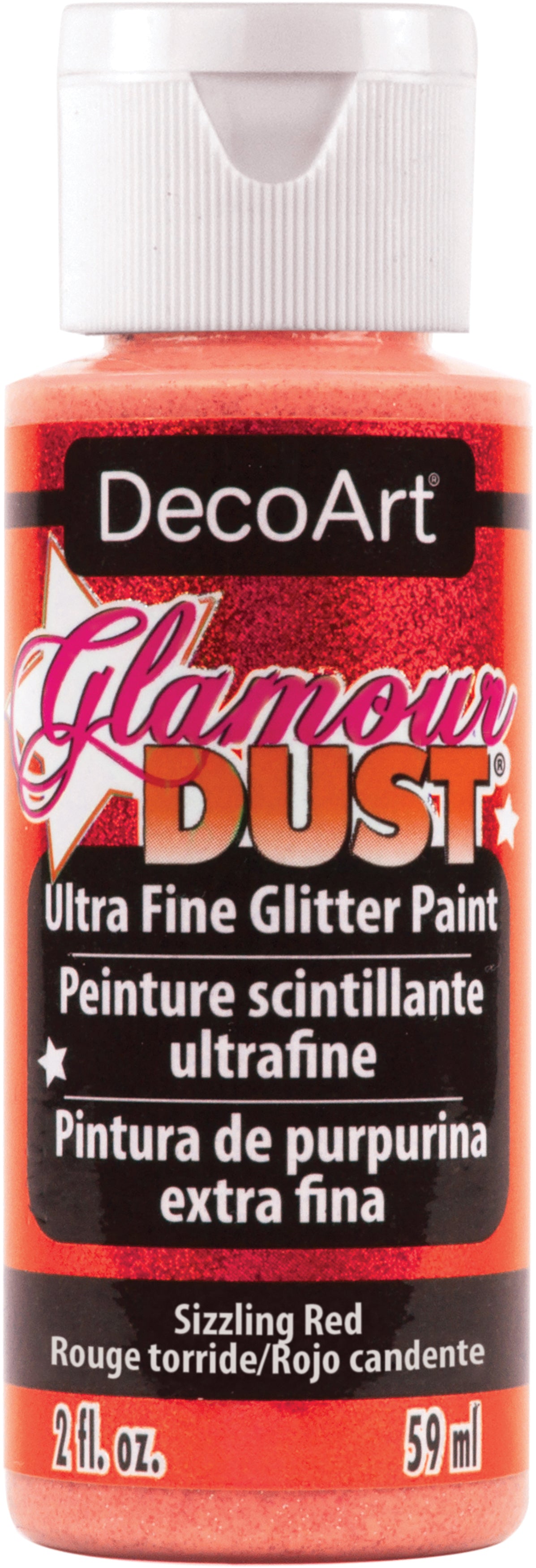 Glamour Dust Glitter Paint 2oz Sizzling Red