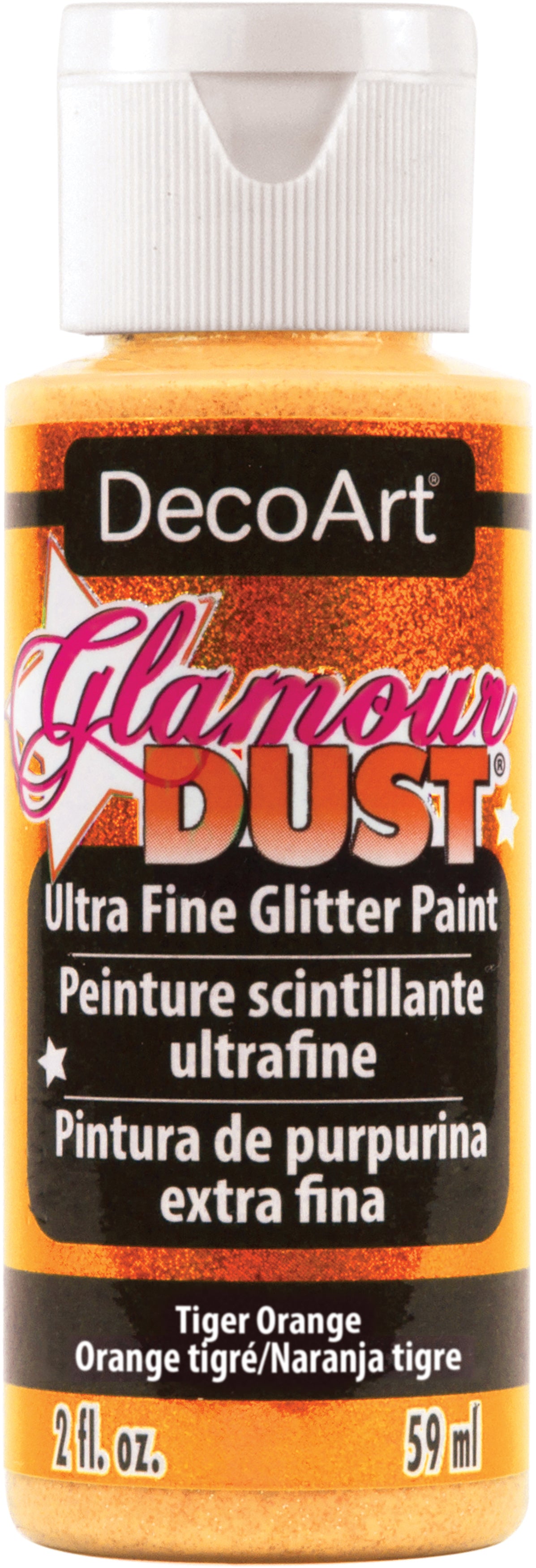 Glamour Dust Glitter Paint 2oz Tiger Orange