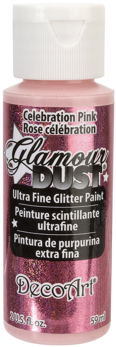 Glamour Dust Glitter Paint 2oz Celebration Pink
