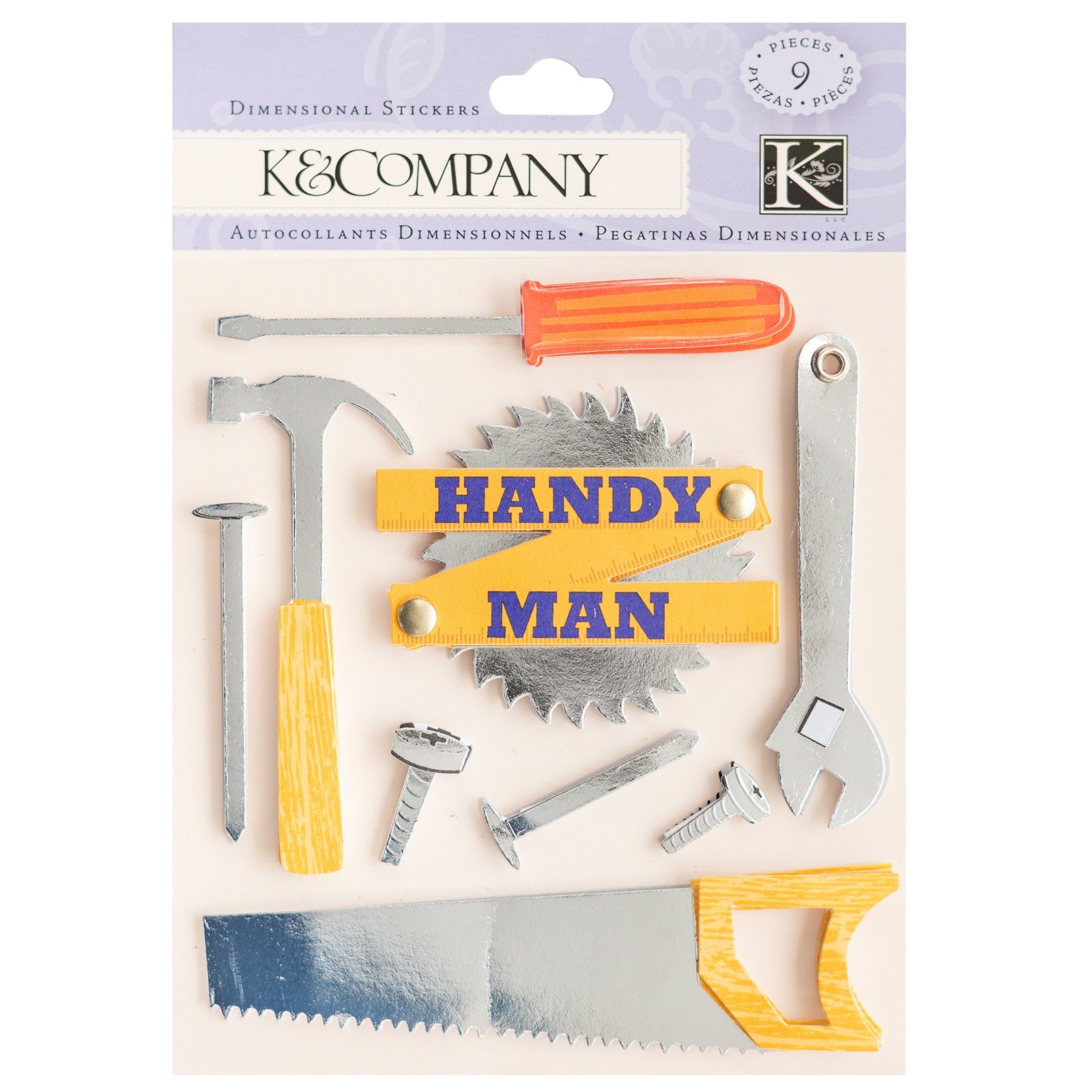 K&Company Dimensional Stickers-Handy Man