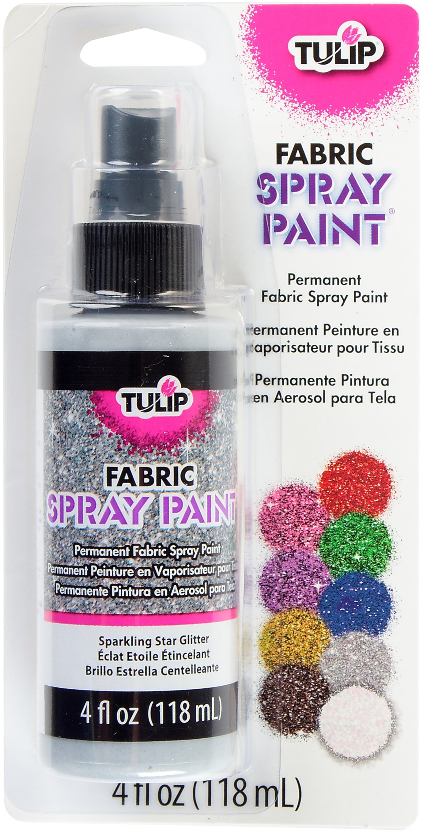 Tulip Fabric Spray Paint 4oz Sparkling Star Glitter