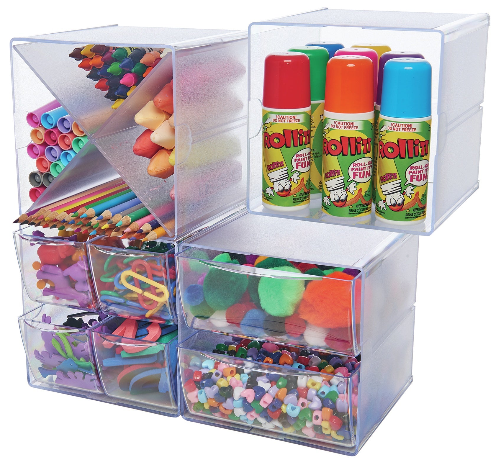 Stackable Open Cube Storage Organizer 6"X6"X6" Clear