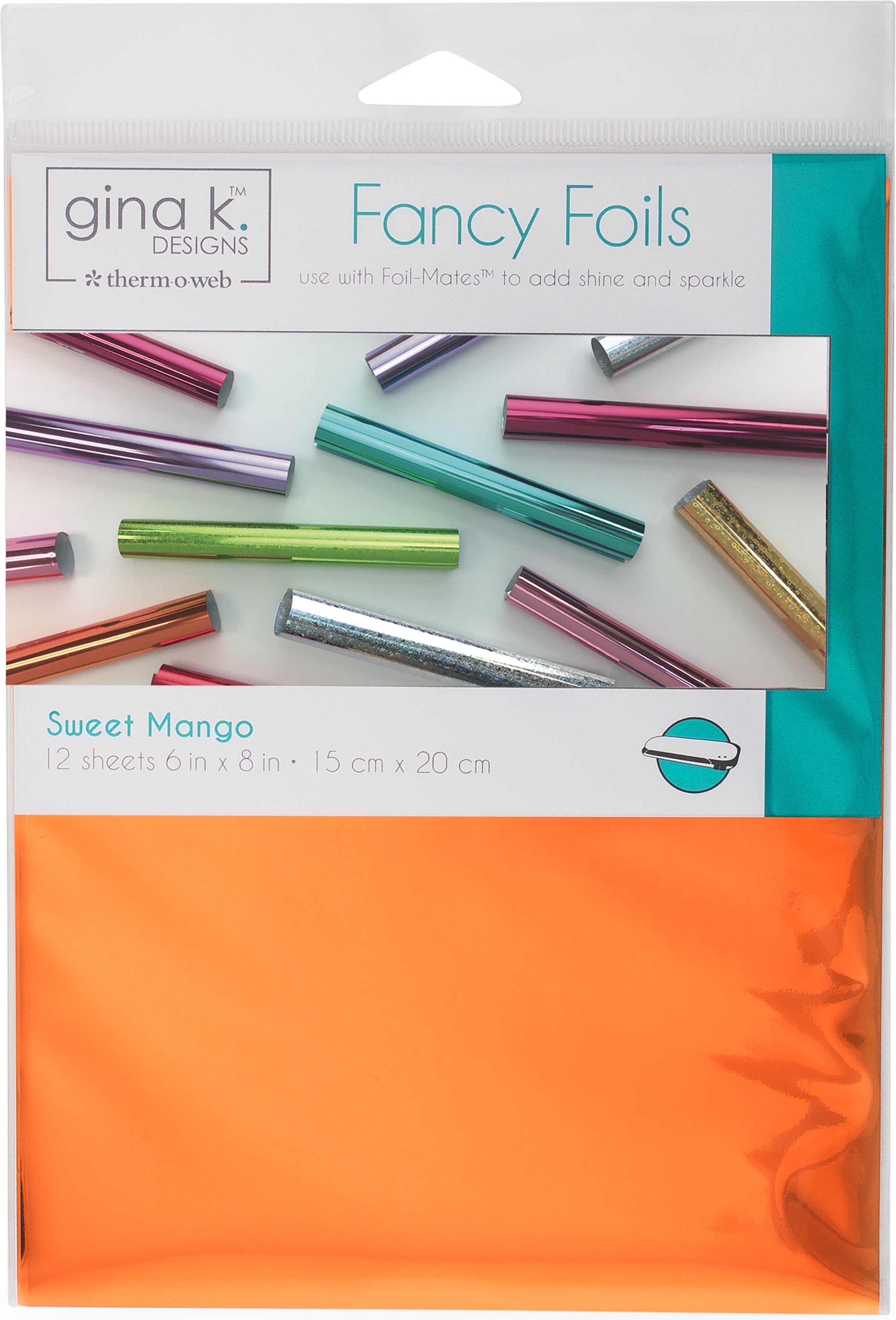 Gina K Designs Deco Foil 6"X8" 12/Pkg Sweet Mango